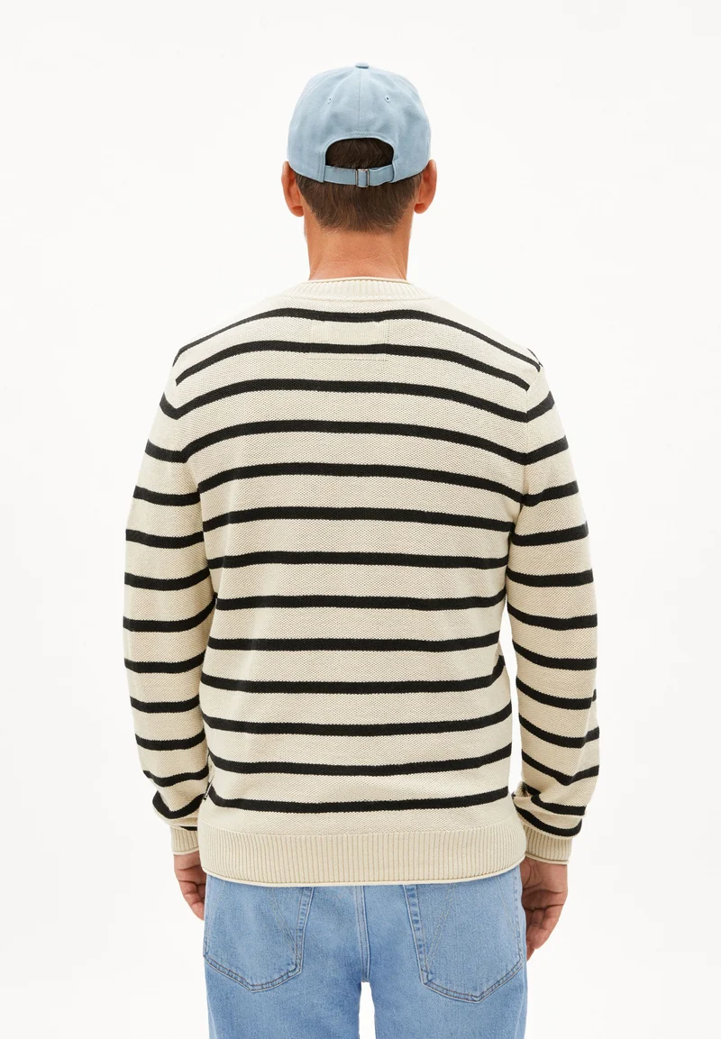 AJAANI LINO STRIPES | raw white-black