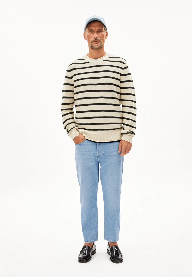 AJAANI LINO STRIPES | raw white-black