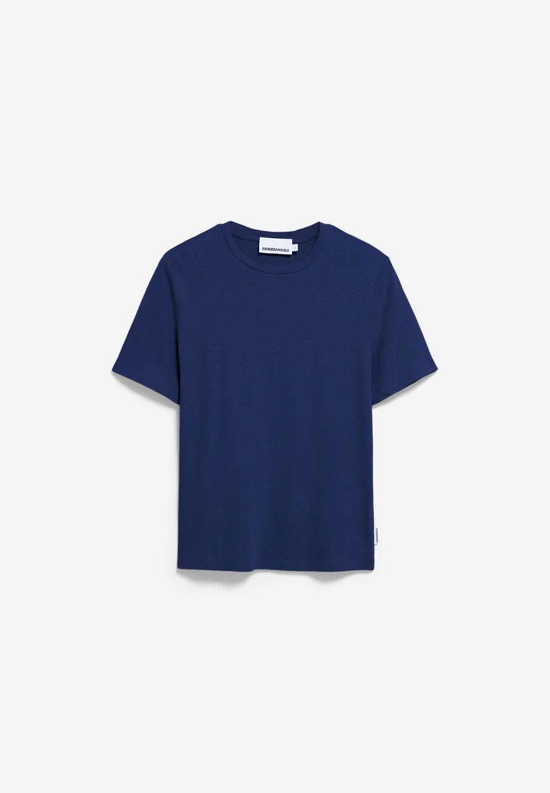 LUALAA LEINEN-MIX T-SHIRT | blue noon
