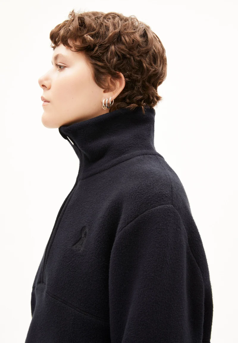 HAARLEENAA BAUMWOLL-FLEECE | black