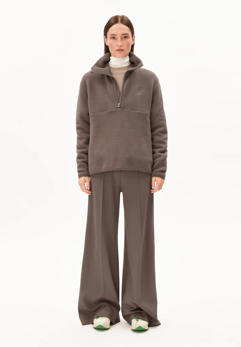 HAARLEENAA BAUMWOLL-FLEECE | walnut cream