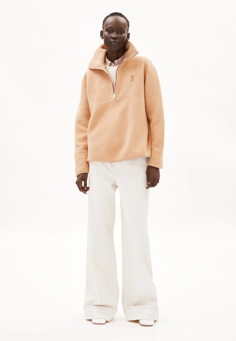 HAARLEENAA BAUMWOLL-FLEECE | beige blond
