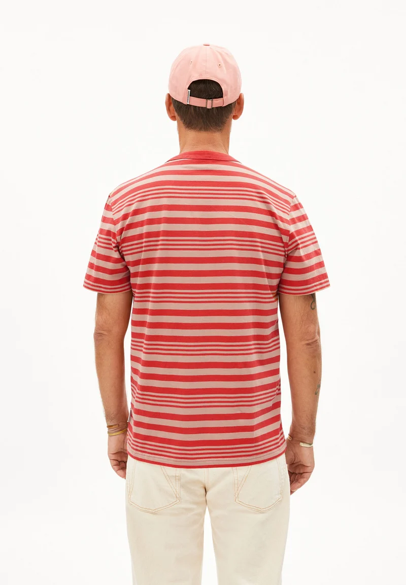 MAARKOS BOLD STRIPES | cinnamon dust-coral blush