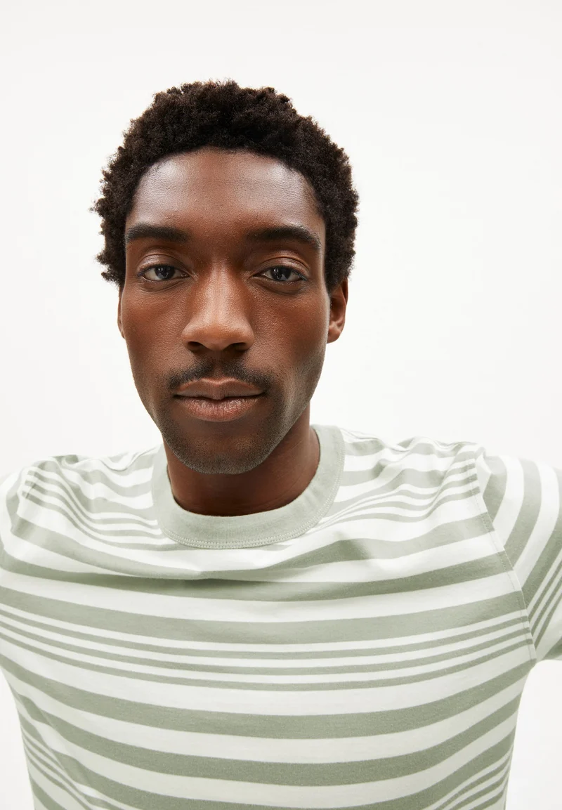 MAARKOS BOLD STRIPES | oatmilk-seagreen