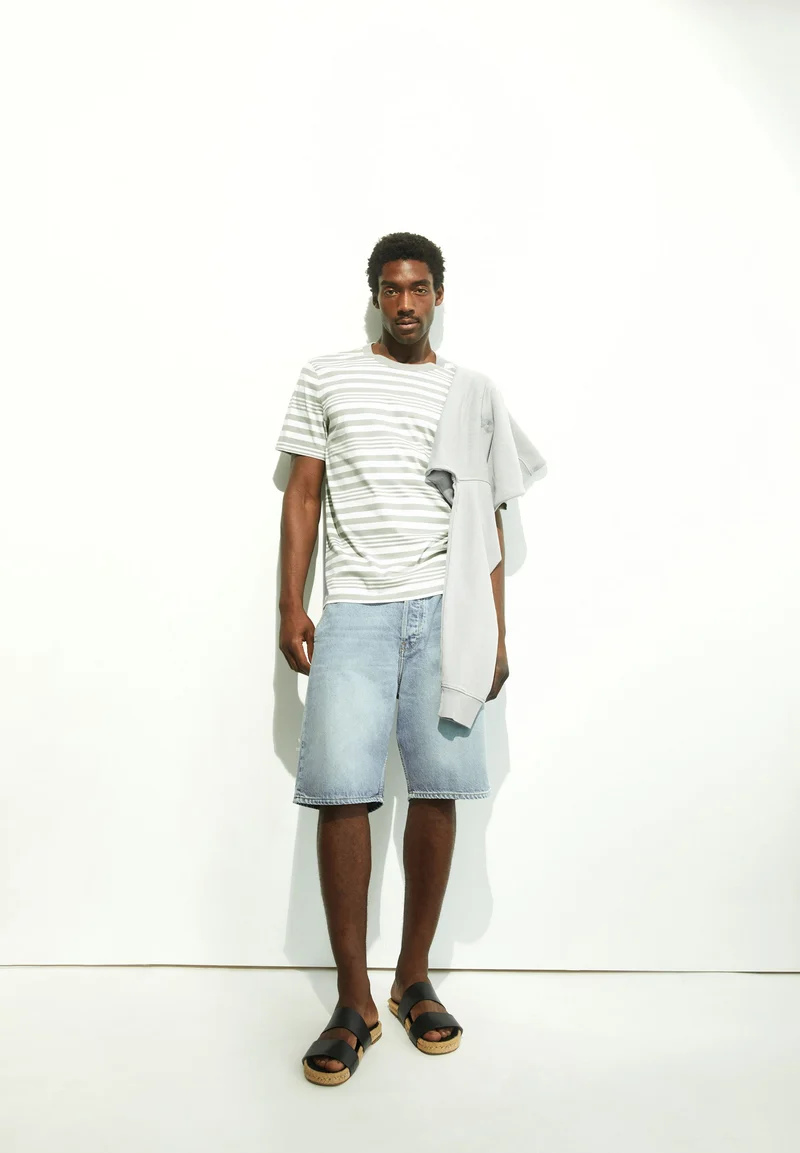 MAARKOS BOLD STRIPES | oatmilk-seagreen