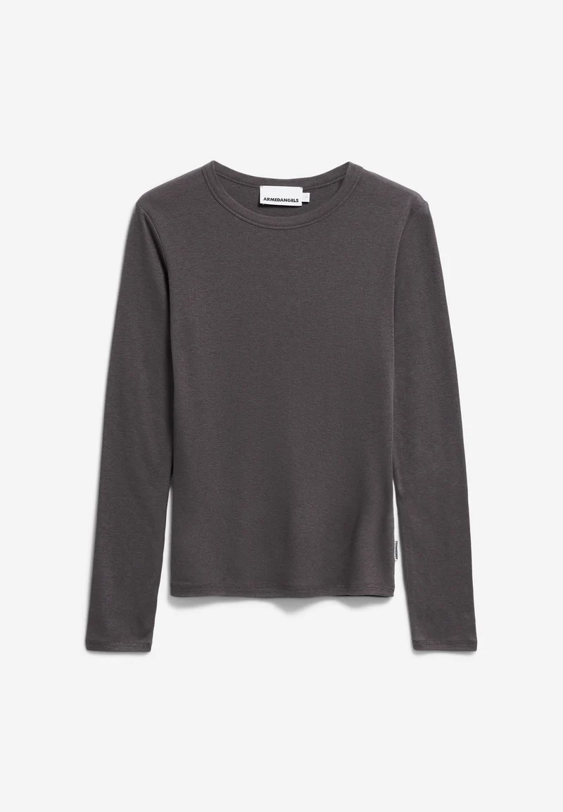 MAIAA WOLL-MIX LANGARMSHIRT | iron cast