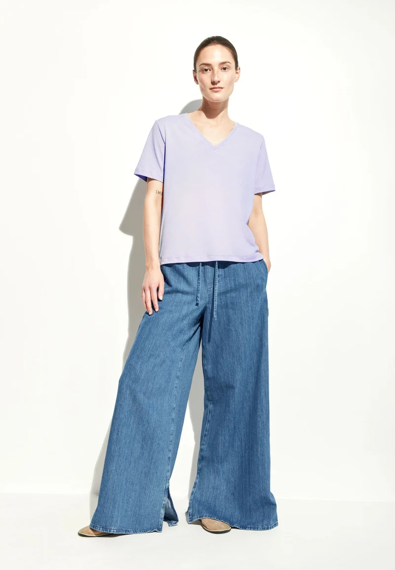 LUALAA V-NECK | soft lilac