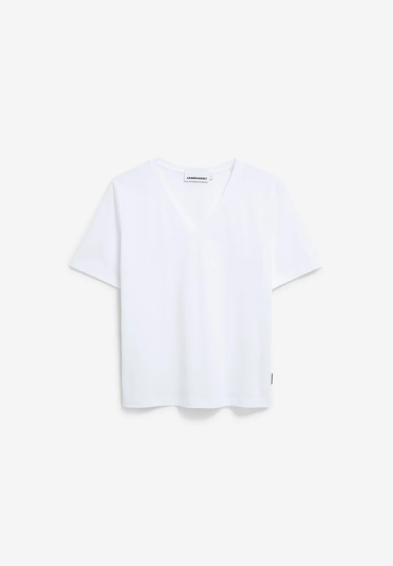 LUALAA V-NECK | white