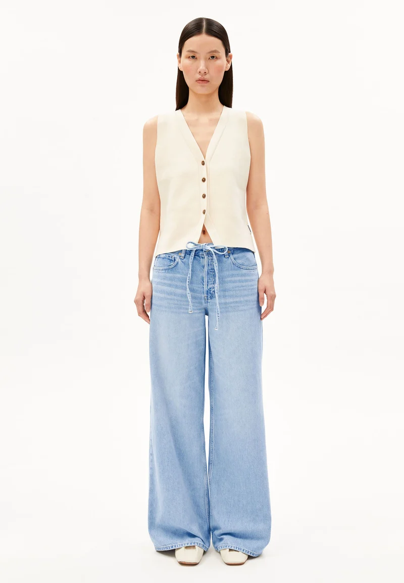 ASTRAEAAS MID WAIST WIDE JEANS | noise
