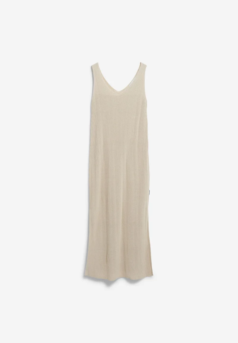 LEINEN-MIX STRICKKLEID | raw white
