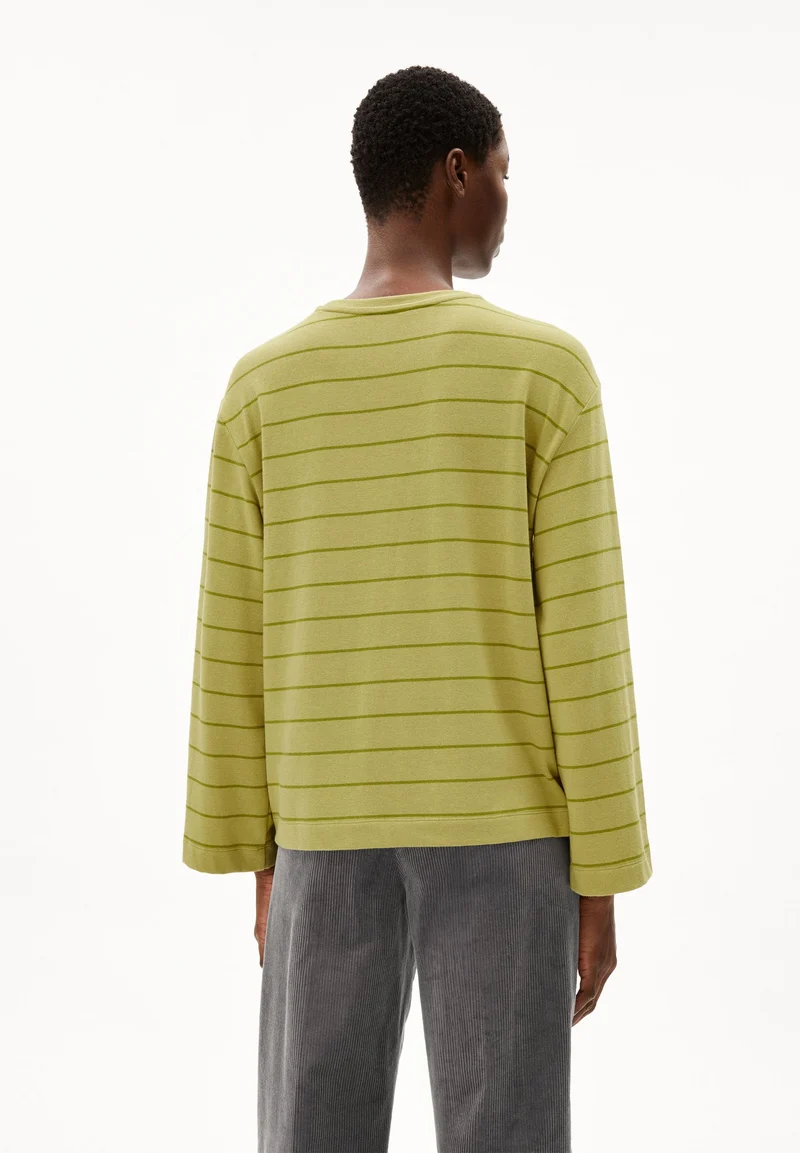 MARYNAA GESTREIFTES LANGARMSHIRT | new moss-dark moss