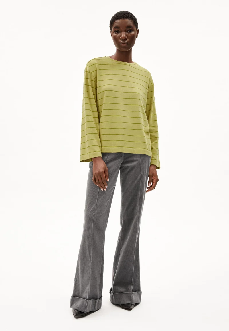 MARYNAA GESTREIFTES LANGARMSHIRT | new moss-dark moss
