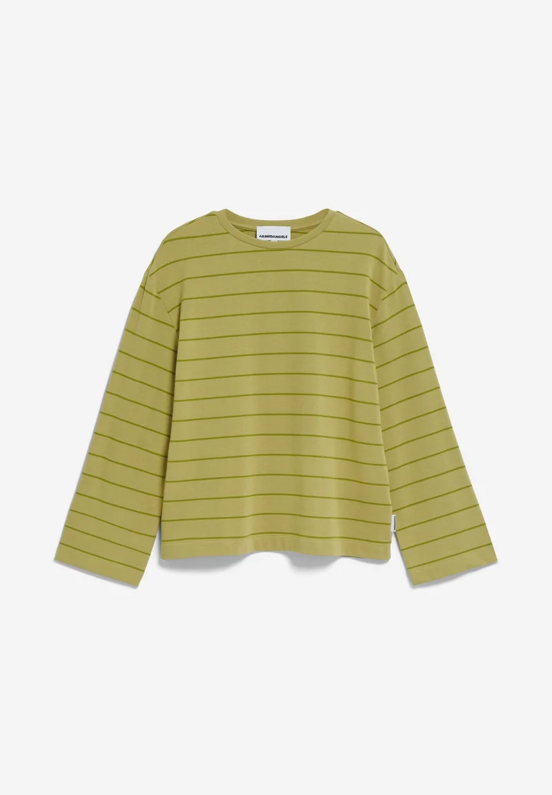 MARYNAA GESTREIFTES LANGARMSHIRT | new moss-dark moss
