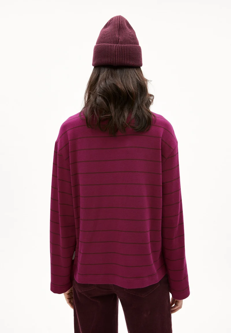 MARYNAA GESTREIFTES LANGARMSHIRT | cherry juice-cranberry juice
