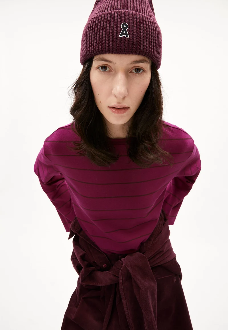 MARYNAA GESTREIFTES LANGARMSHIRT | cherry juice-cranberry juice