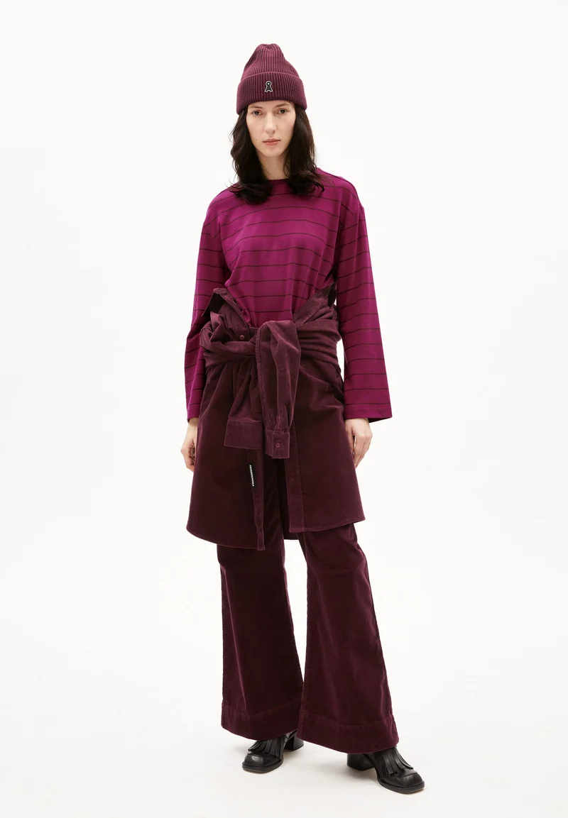 MARYNAA GESTREIFTES LANGARMSHIRT | cherry juice-cranberry juice