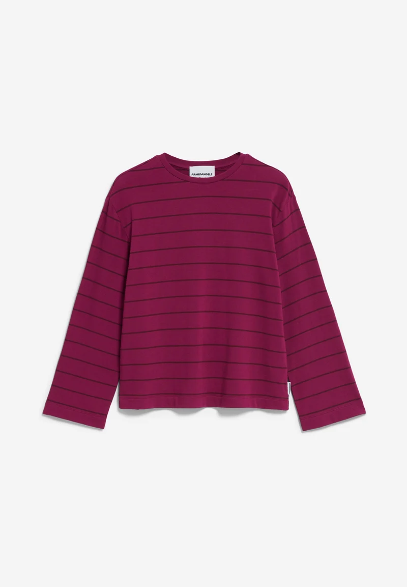 MARYNAA GESTREIFTES LANGARMSHIRT | cherry juice-cranberry juice