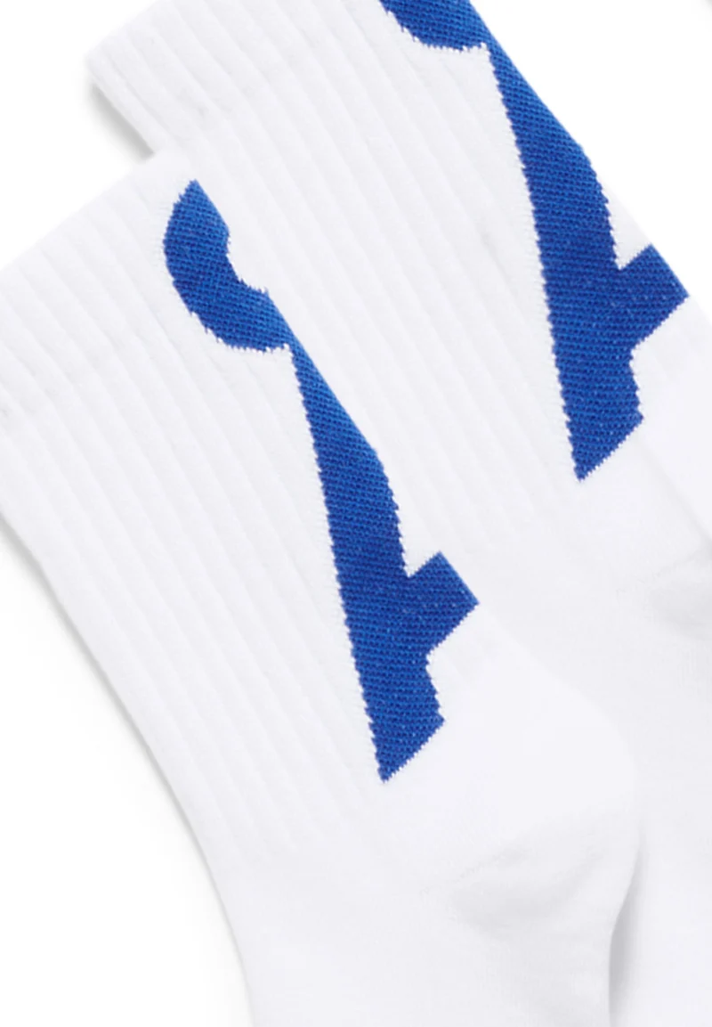 SAAMUS SHORT SOCKEN | white-dynamo blue