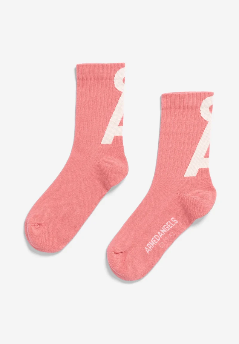 SAAMUS SHORT SOCKEN | dark peony-oatmilk