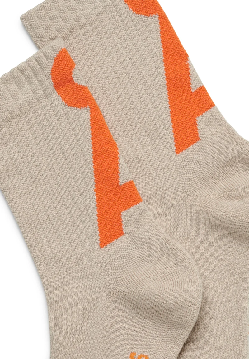 SAAMUS SHORT SOCKEN | sand stone-sunset orange