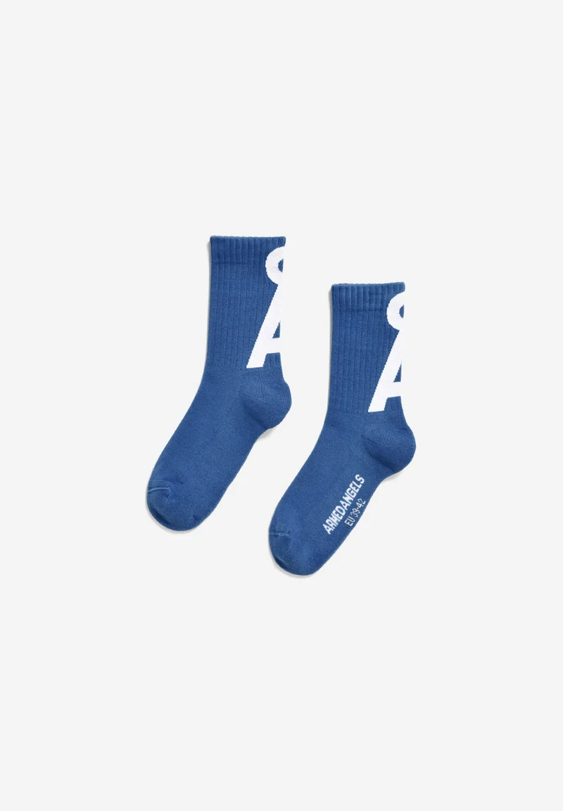 SAAMUS SHORT SOCKEN | dark morning-white