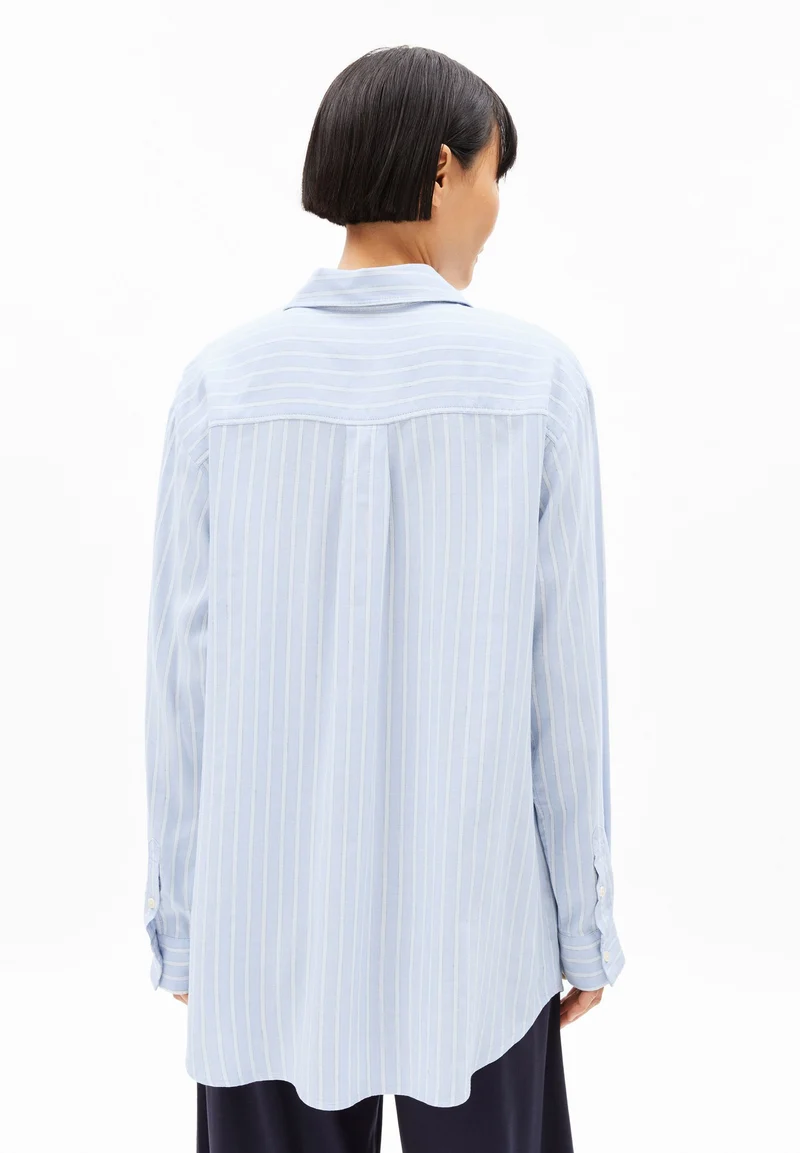 MAALGAA LINO STRIPED | silky blue-morning sky
