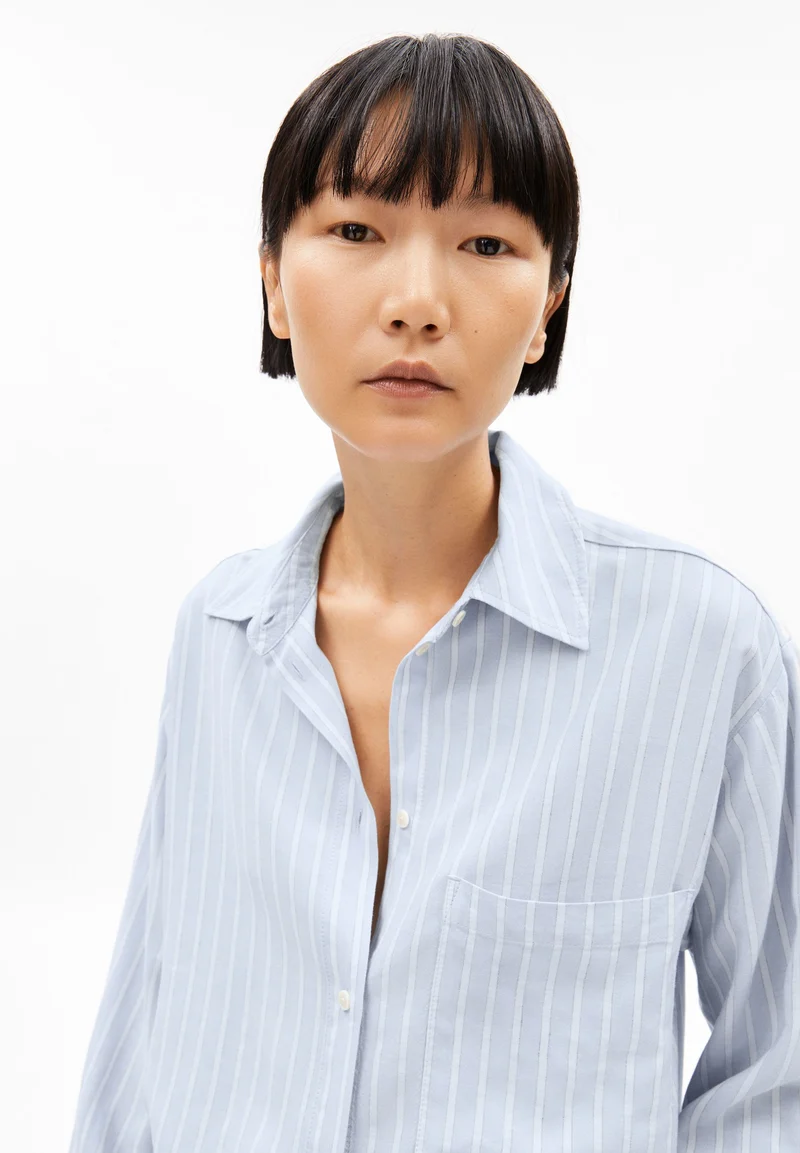 MAALGAA LINO STRIPED | silky blue-morning sky