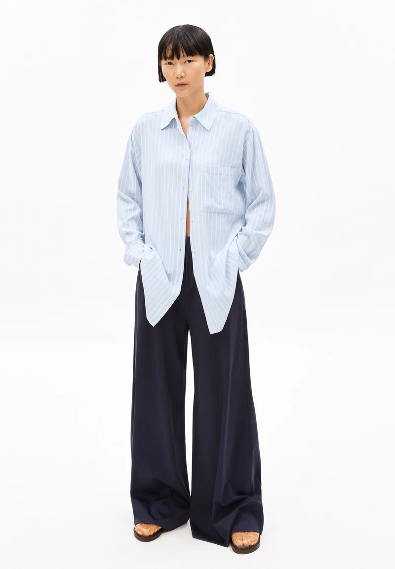 MAALGAA LINO STRIPED | silky blue-morning sky