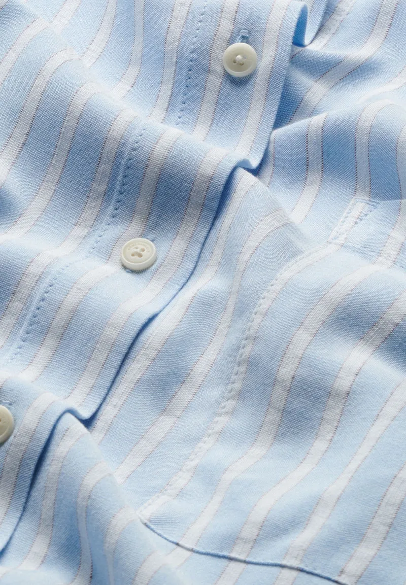 MAALGAA LINO STRIPED | silky blue-morning sky