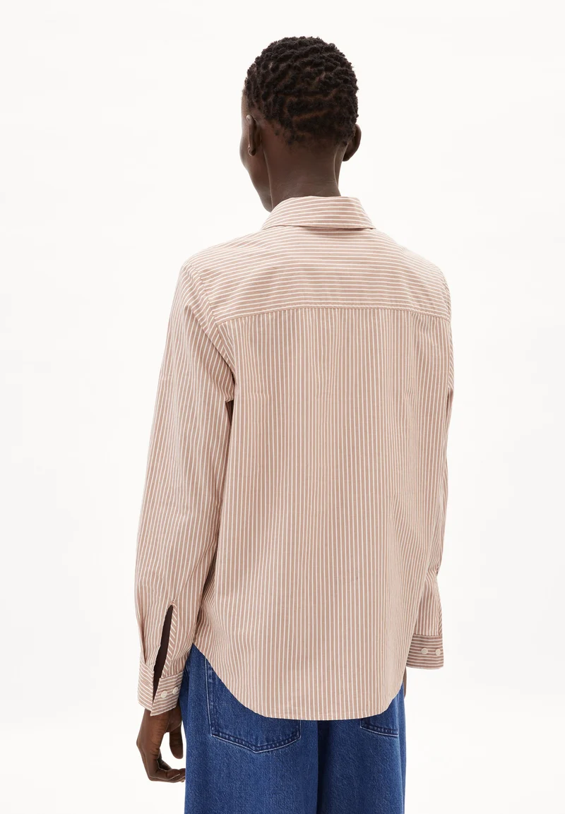 LOUILAA STRIPED | pale umber-light oatmilk