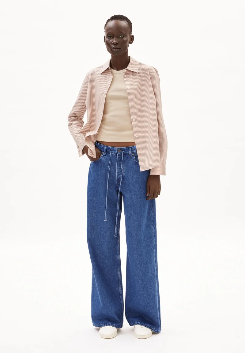 LOUILAA STRIPED | pale umber-light oatmilk