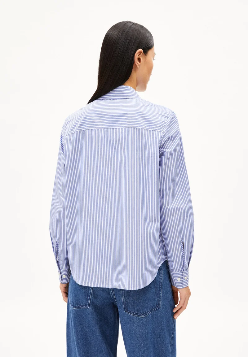 LOUILAA STRIPED | white-lapis blue