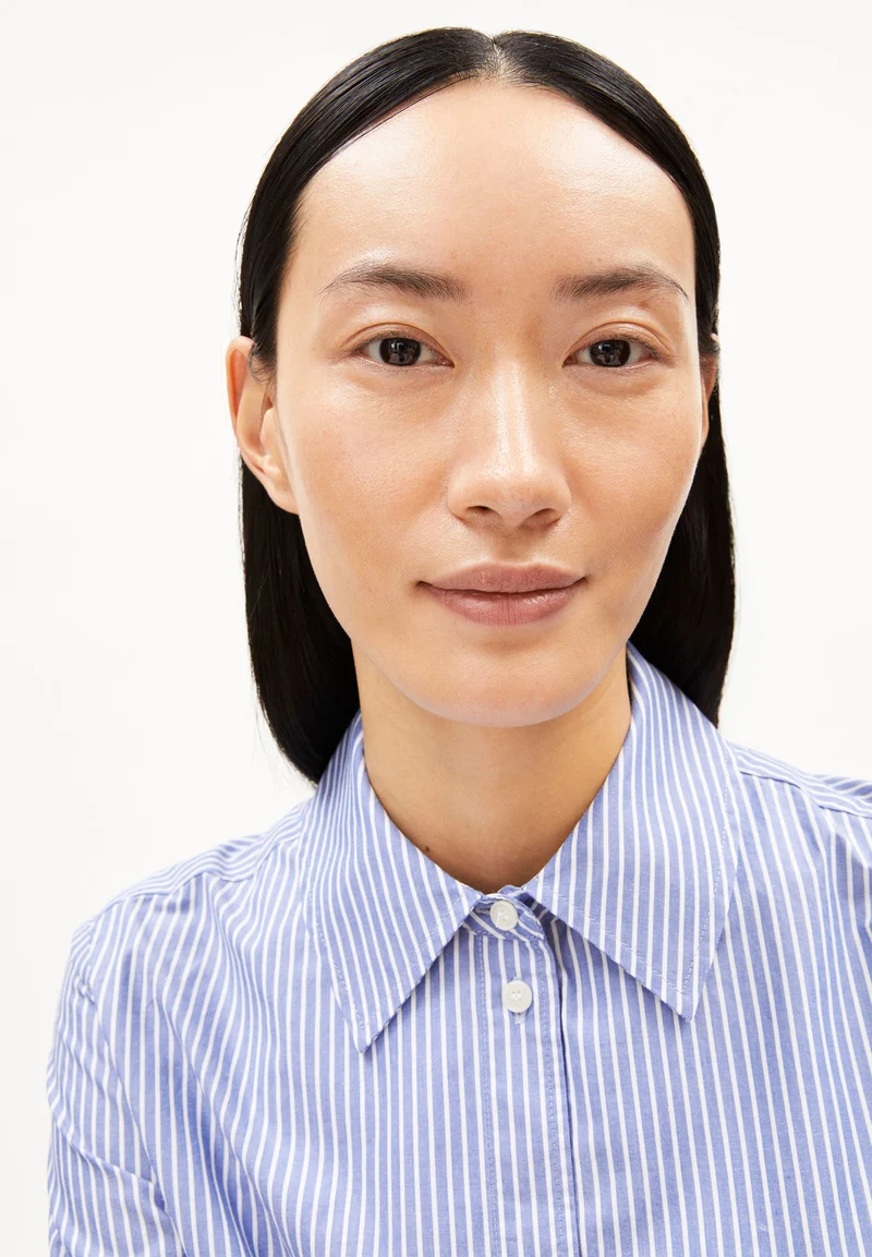LOUILAA STRIPED | white-lapis blue