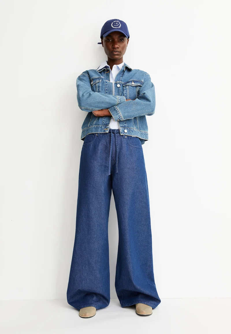 ASTRAEAAS MID WAIST WIDE JEANS | rinse
