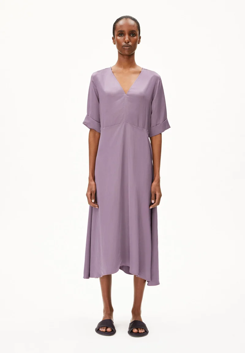 VAALI SATIN DRESS | sunset sky
