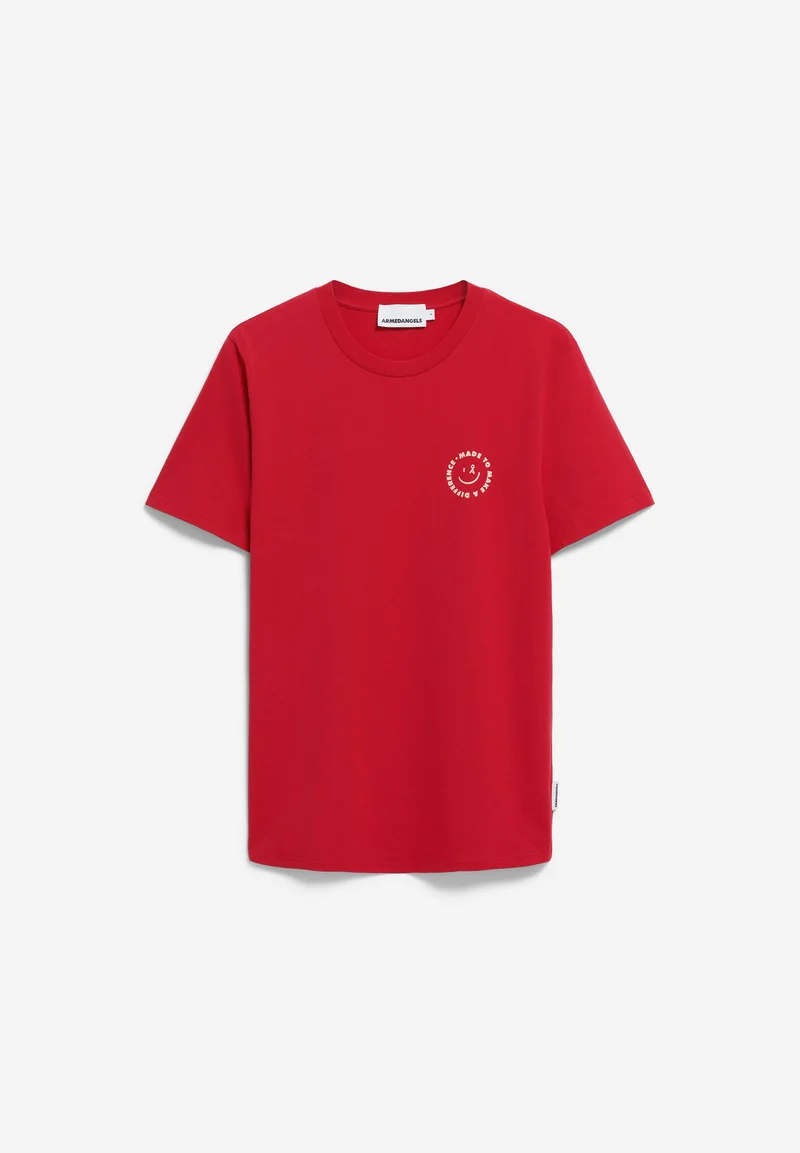 JAAMES SMILEY T-SHIRT | scarlet red