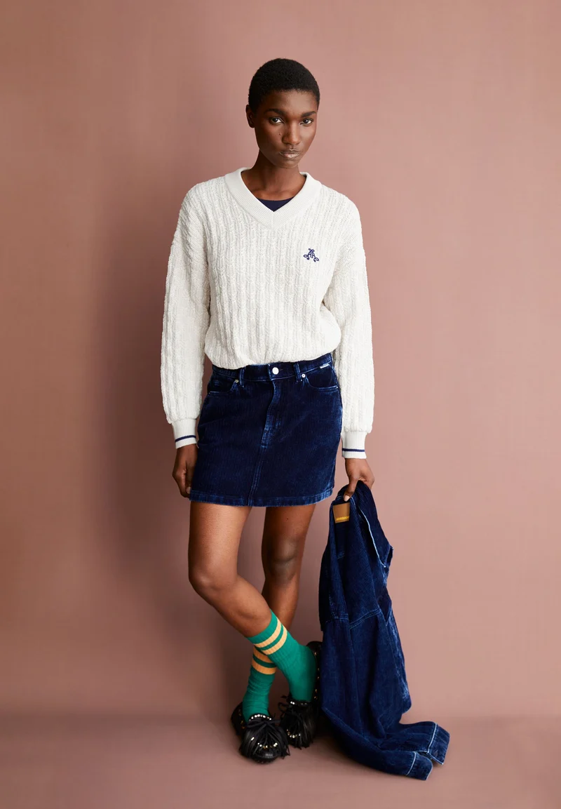 CAARLAS STRUCTURE STRICKPULLOVER | oatmilk