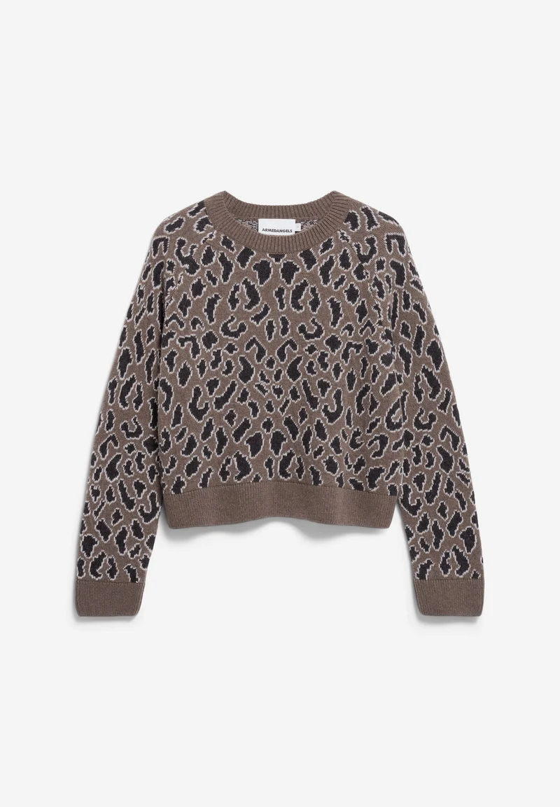 DILIRIAA LEOPAA STRICKPULLOVER | walnut cream