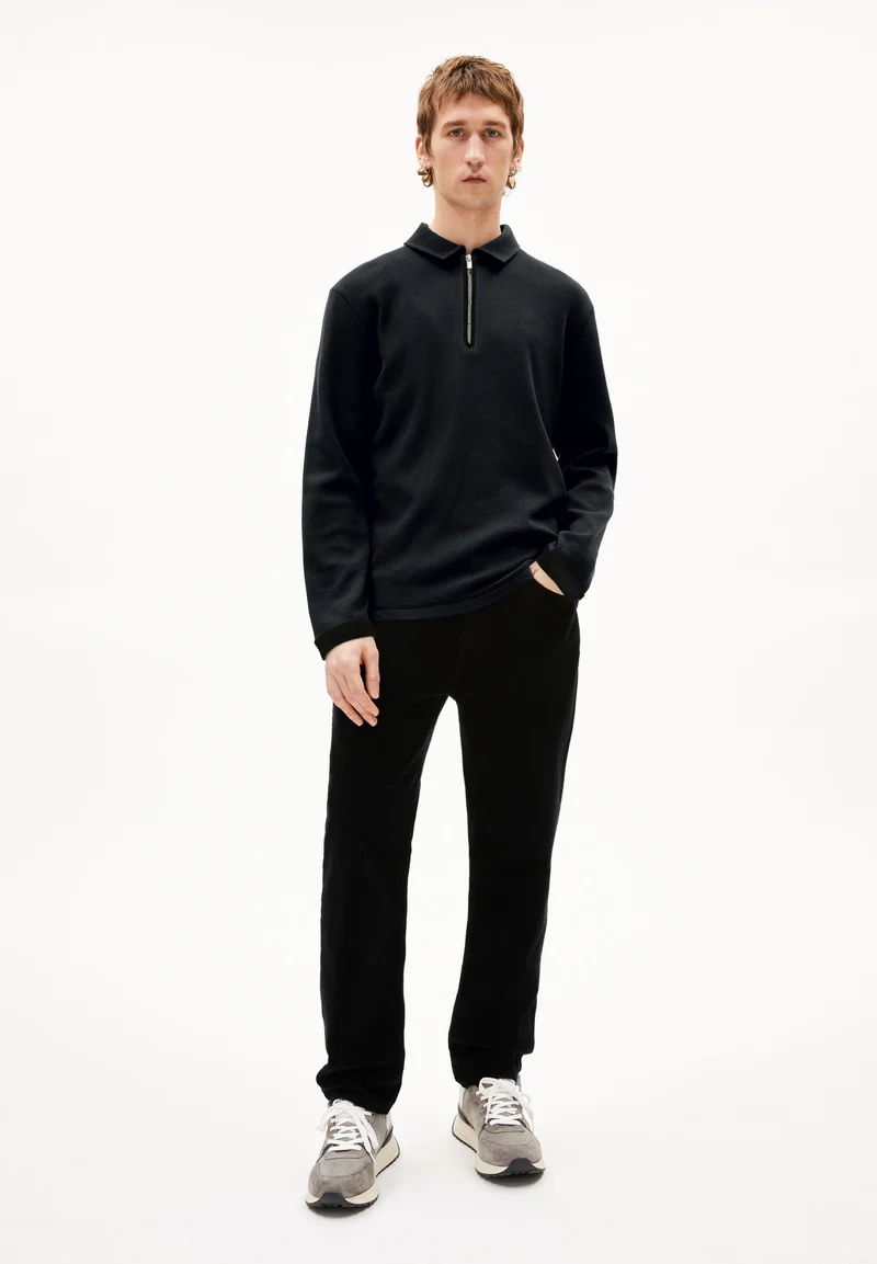 MAARKOS LS WAFFLE ZIP | black