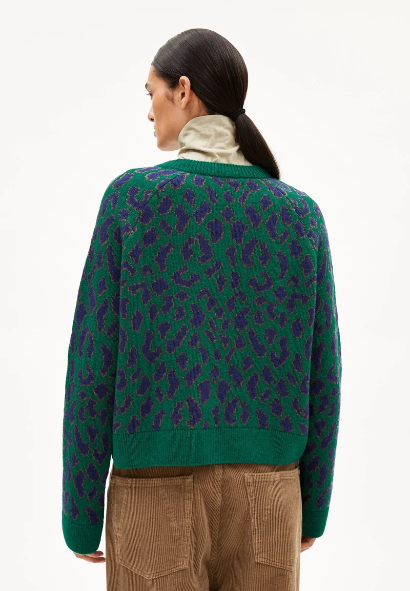 DILIRIAA LEOPAA STRICKPULLOVER | emerald green