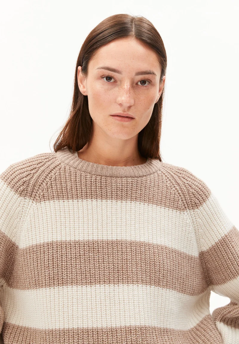 KAAGI STRIPES STRICKPULLOVER | camel melange
