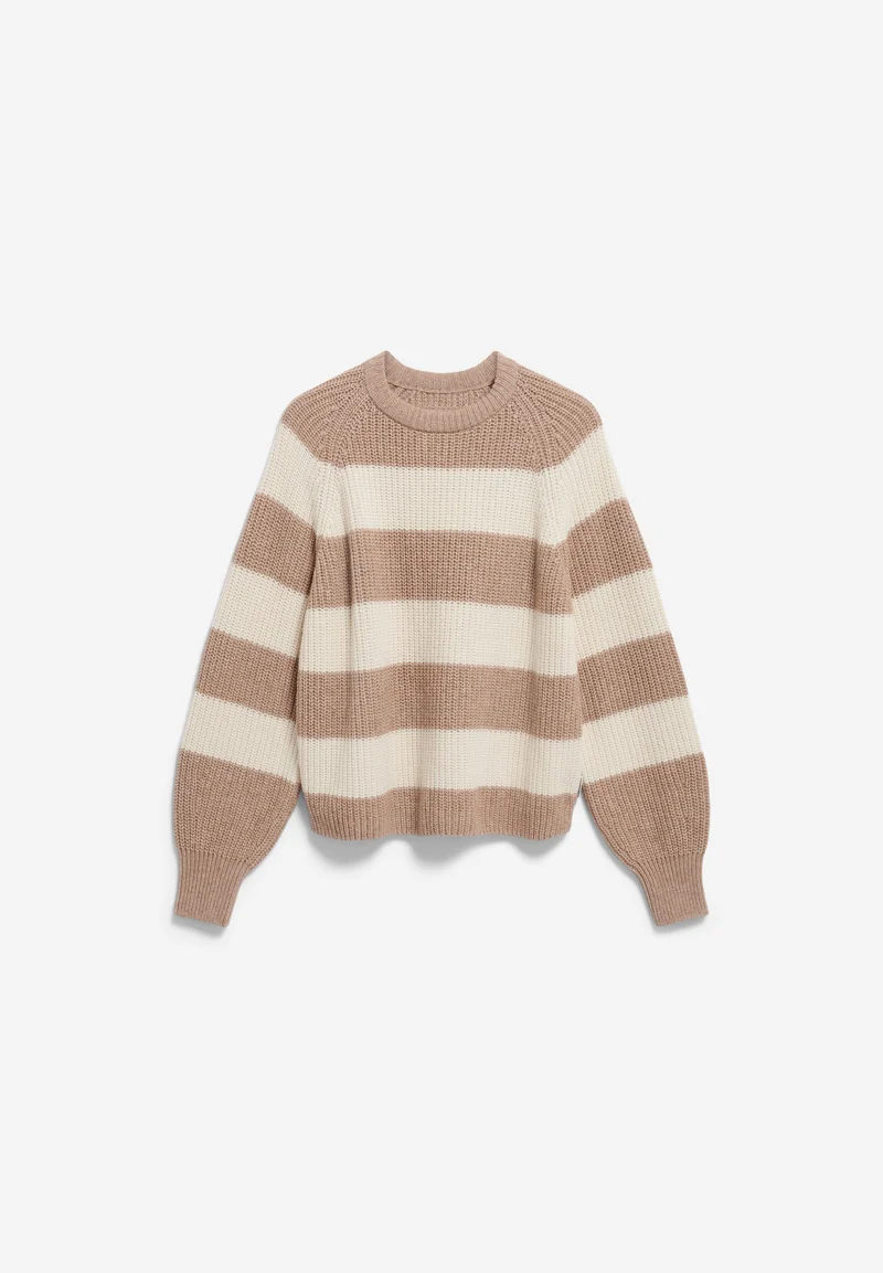 KAAGI STRIPES STRICKPULLOVER | camel melange