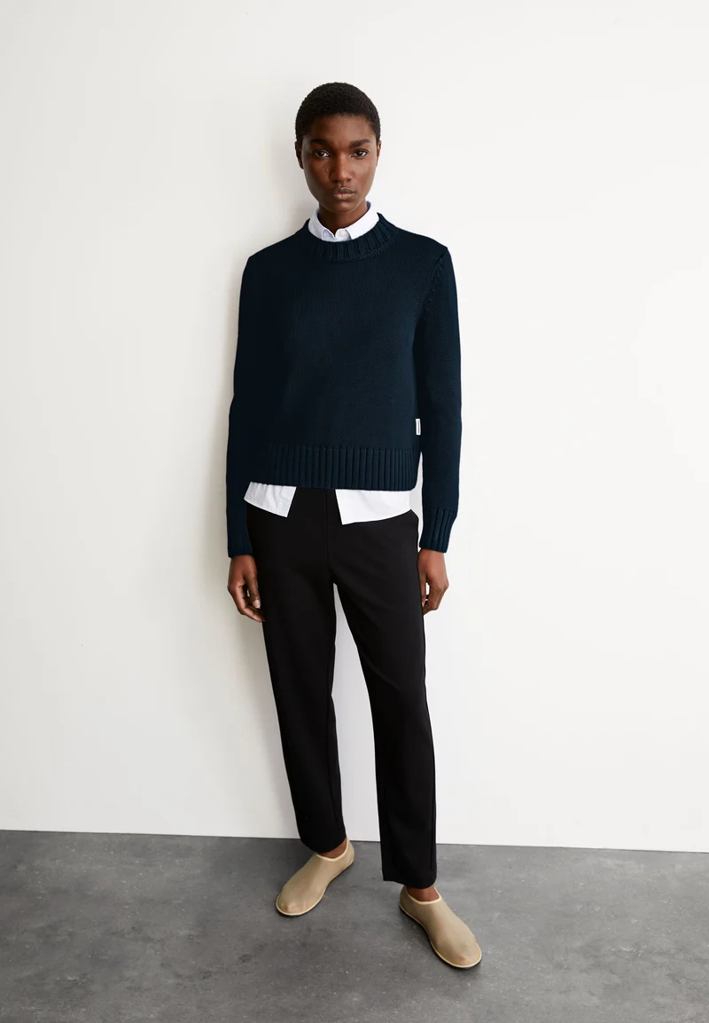 AMALIAAS GMT DYE STRICKPULLOVER | night sky