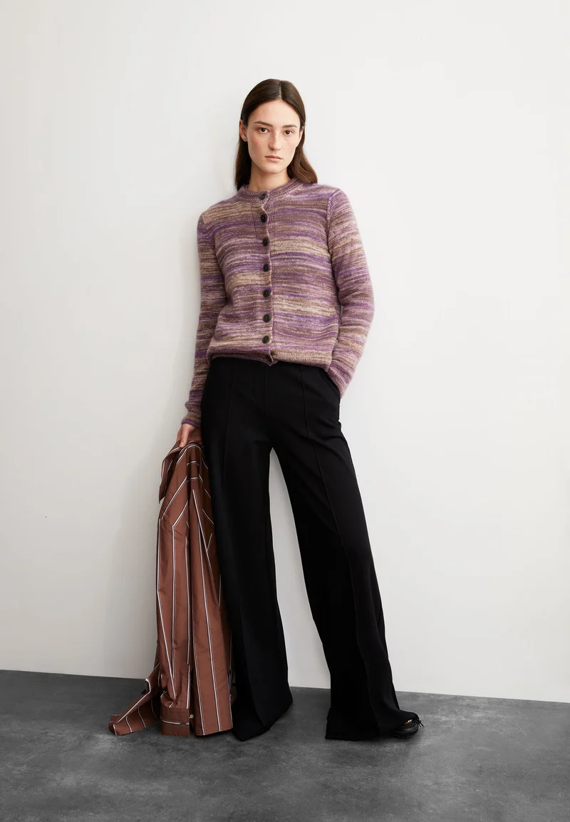 AMILDAA STAMPATO STRICKPULLOVER | orchid-walnut creme