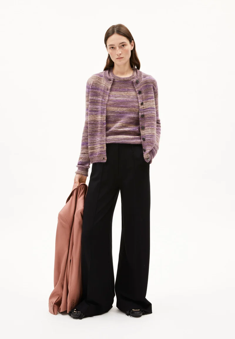 AMILDAA STAMPATO STRICKPULLOVER | orchid-walnut creme