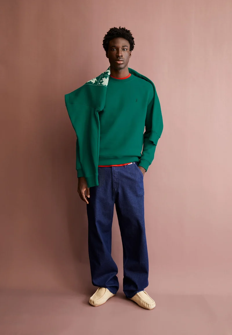 BAARO FLEECE SWEATSHIRT | emerald green