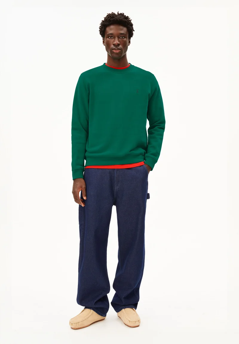 BAARO FLEECE SWEATSHIRT | emerald green