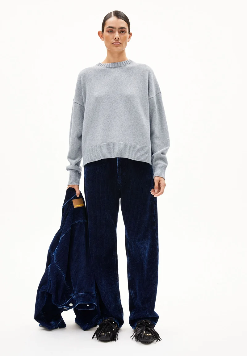 KAARALI STRICKPULLOVER | silver melange