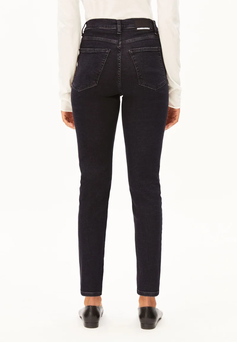 INGAA HIGH WAIST SKINNY JEANS | true black washed