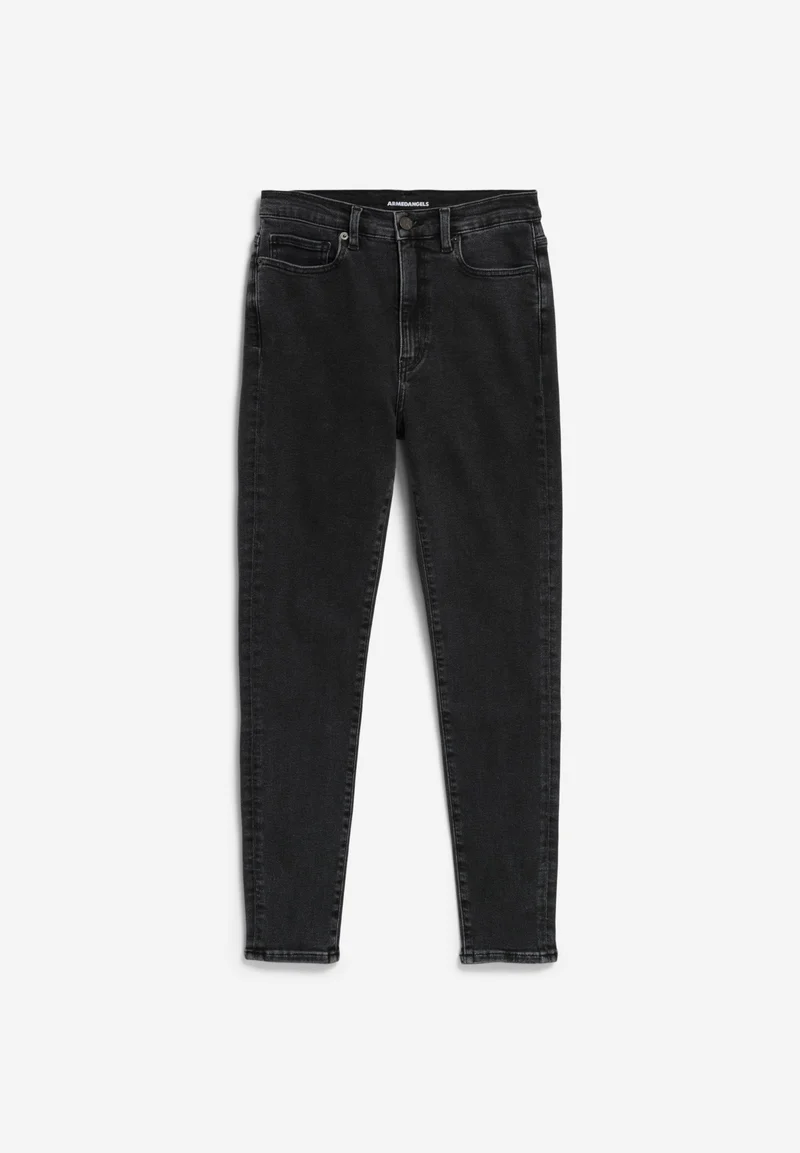 INGAA HIGH WAIST SKINNY JEANS | true black washed